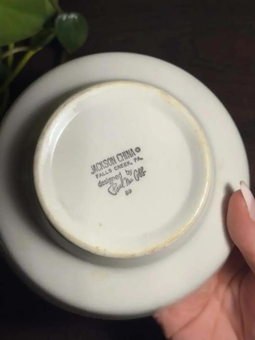 Jackson China Falls Creek Mid-Century Modern Bowl Designed by Paul McCobb